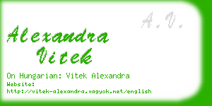 alexandra vitek business card